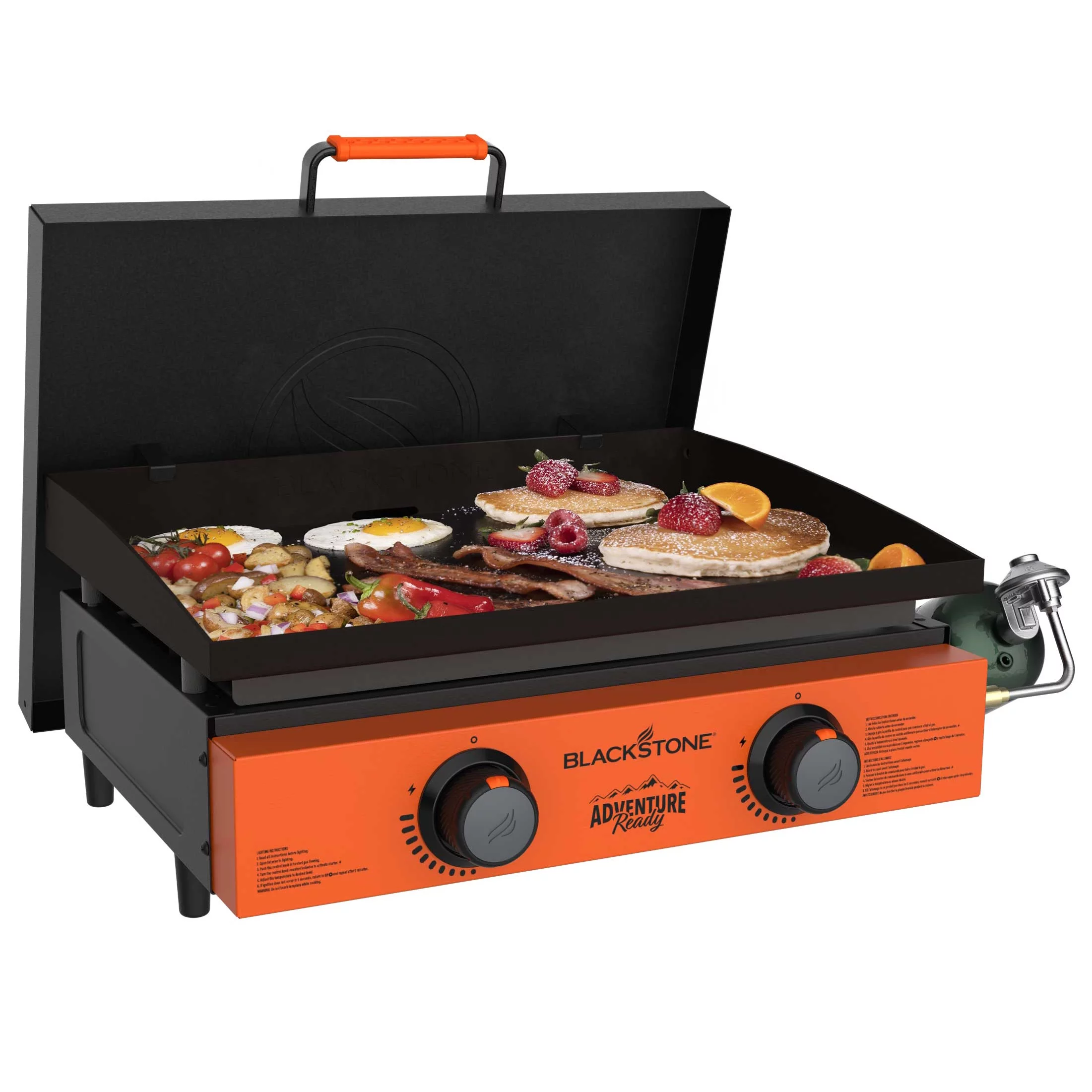 Blackstone Adventure Ready 2-Burner 22 Propane Griddle with Hard Cover in Black