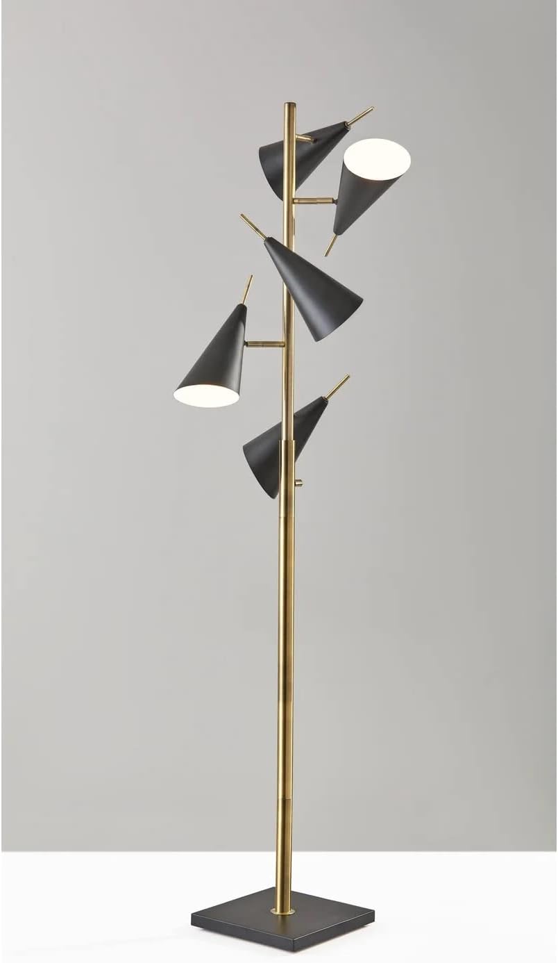 Adesso 3477-21 Owen Tree Lamp, Antique Brass