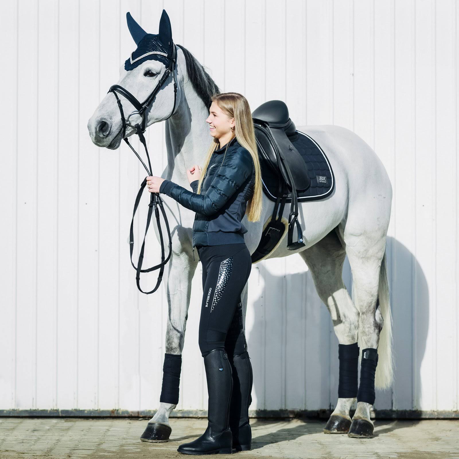 B Vertigo BVX Dressage Technical Saddle Pad-Asphalt Dark Grey