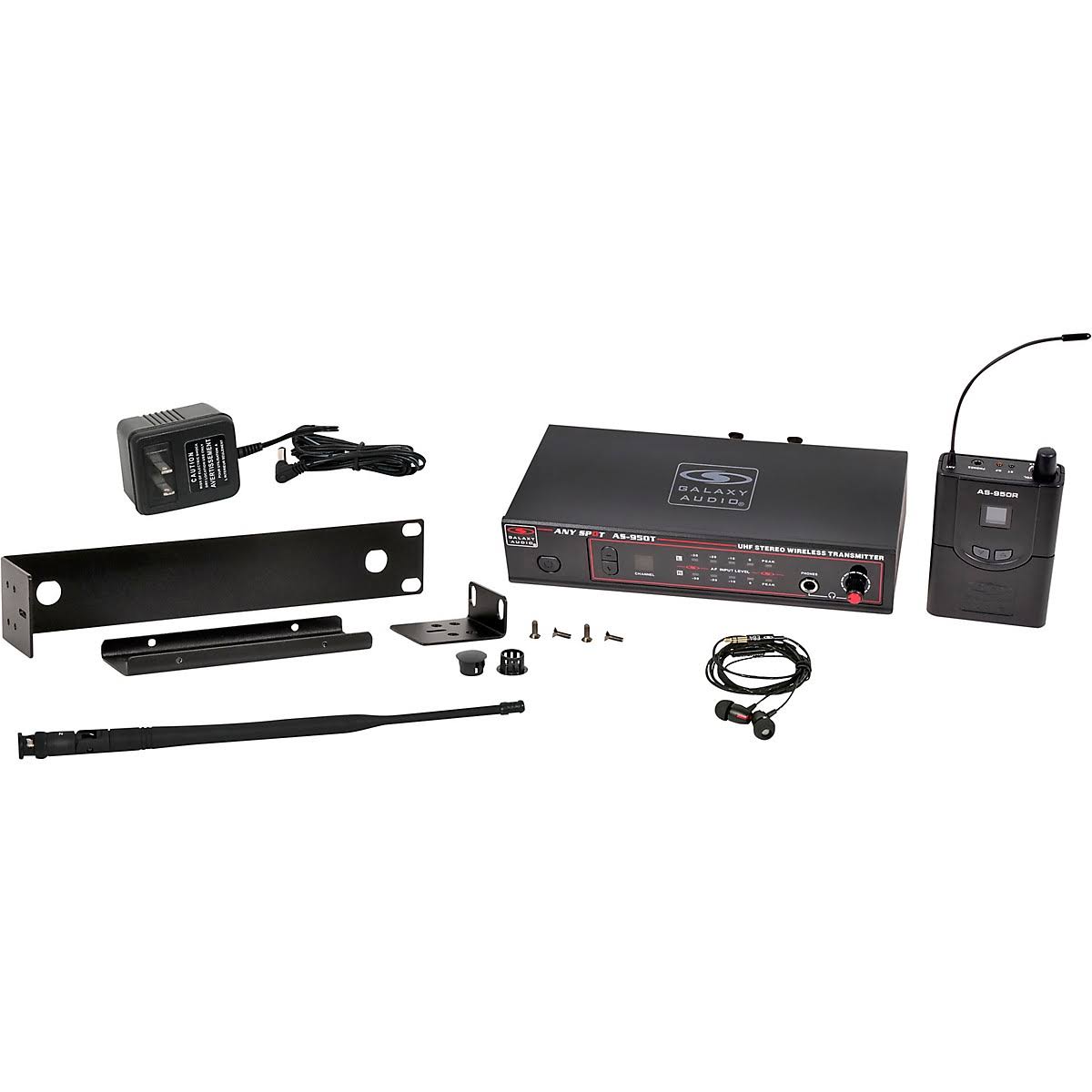 Galaxy Audio AS-950 In-Ear Wireless System 470-789 MHz Black
