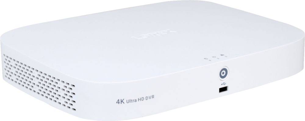 Lorex - 8-Channel, 8-Camera Indoor/Outdoor Wired 4K UHD 2TB DVR Surveillance System - White - White