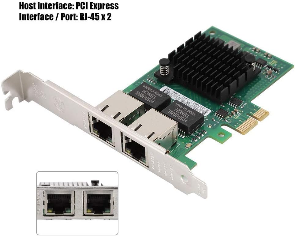 10/100/1000Mbps Gigabit Ethernet PCI Express Network Card, PCI Express 2.0, Dual RJ45 Ports, PCI-E Network Adapter Card, Gigabit Network Card Ethernet Card for PC, Gigabit Ethernet Server Adapter Pack of 2