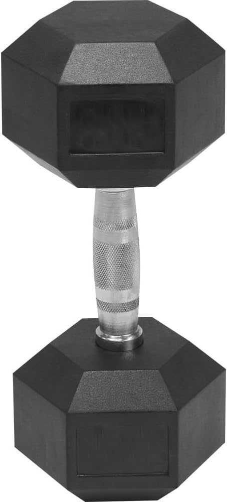 Hex Rubber 65Lb Each Dumbbell (1 Dumbbell)