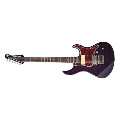YAMAHA 6 String Solid-Body Electric Guitar, Right, Translucent Black, 612VII (PAC612VIIFM TBL)