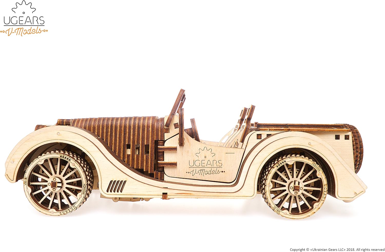 UGears Mechanical Models Roadster VM-01 3-D Wooden Puzzle