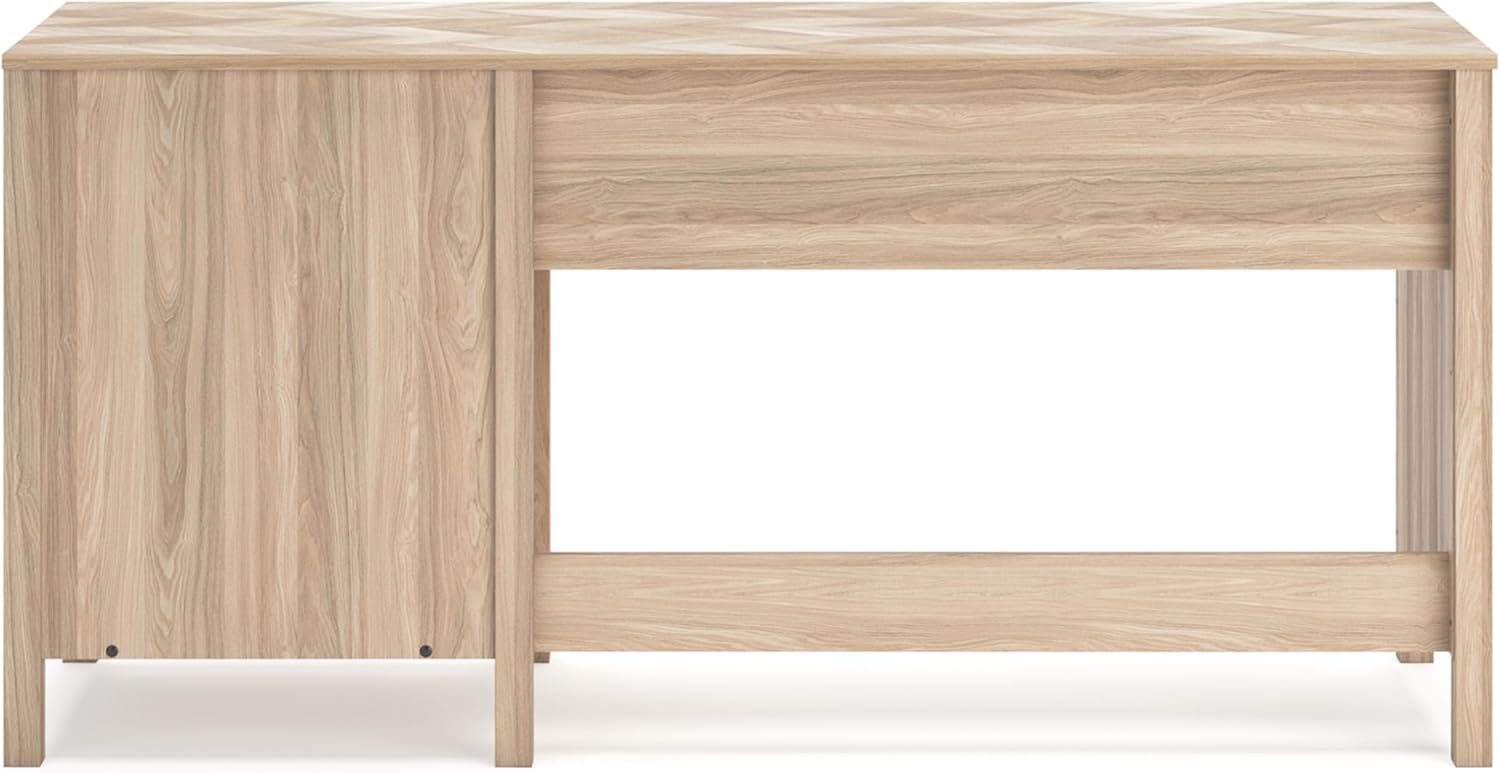 Signature Design by Ashley Battelle Home Office Desk, 60" W x 20" D x 29" H, Light Brown