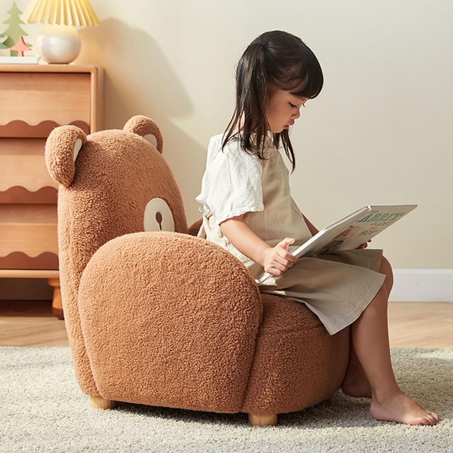 Accent Chair High Backrest Solid Wood Legs Armchair Upholstery Lazy Sofa Living Room Leisure Reading Chair