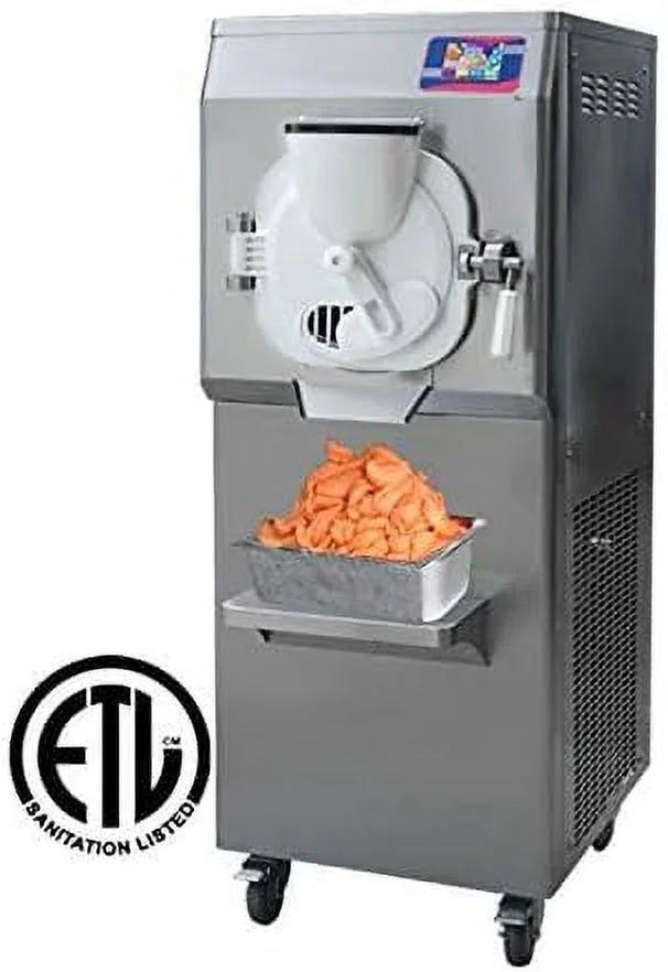 Kolice Commercial ETL Gelato Hard Ice Cream Machine,Italian Water Ice Machine,12 -15 gal / Hour,Cylinder:17L