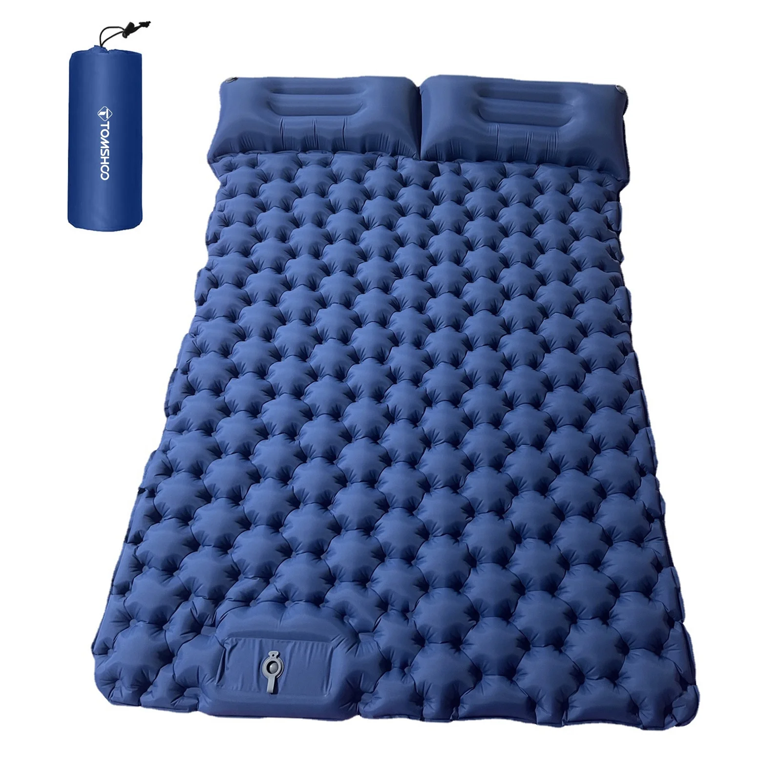 Carevas 2 Person Camping Mat with Air Pillow Portable Air Mattress Waterproof Backpacking Sleeping Pad