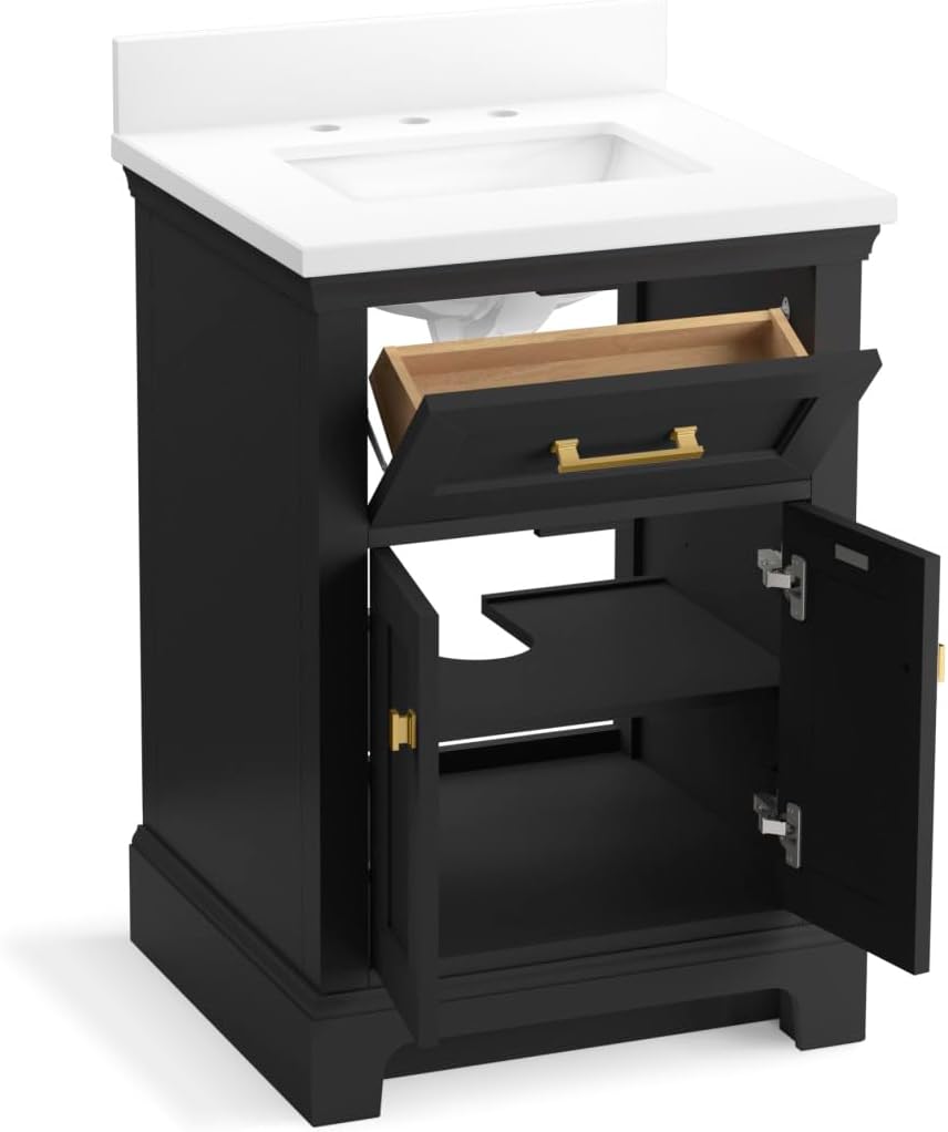 KOHLER Charlemont 24 in. Bathroom Vanity Cabinet with Sink and Quartz Top