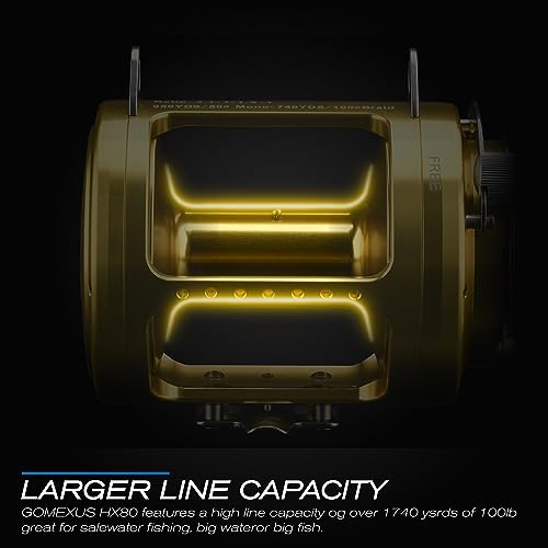 GOMEXUS Trolling Reel,Conventional Reels Saltwater for Tuna Sailfish Swordfish Deep Sea Fishing Reel