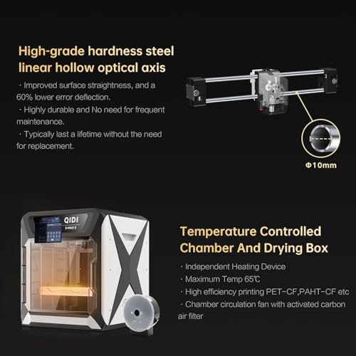 QIDI MAX3 3D Printer, Max 600mm/s High-Speed FDM Printer, Large Printing Size 12.8×12.8×12.4", Core XY All-Metal Structure, Direct Drive Extruder, Auto Leveling, 65℃ Chamber Heat