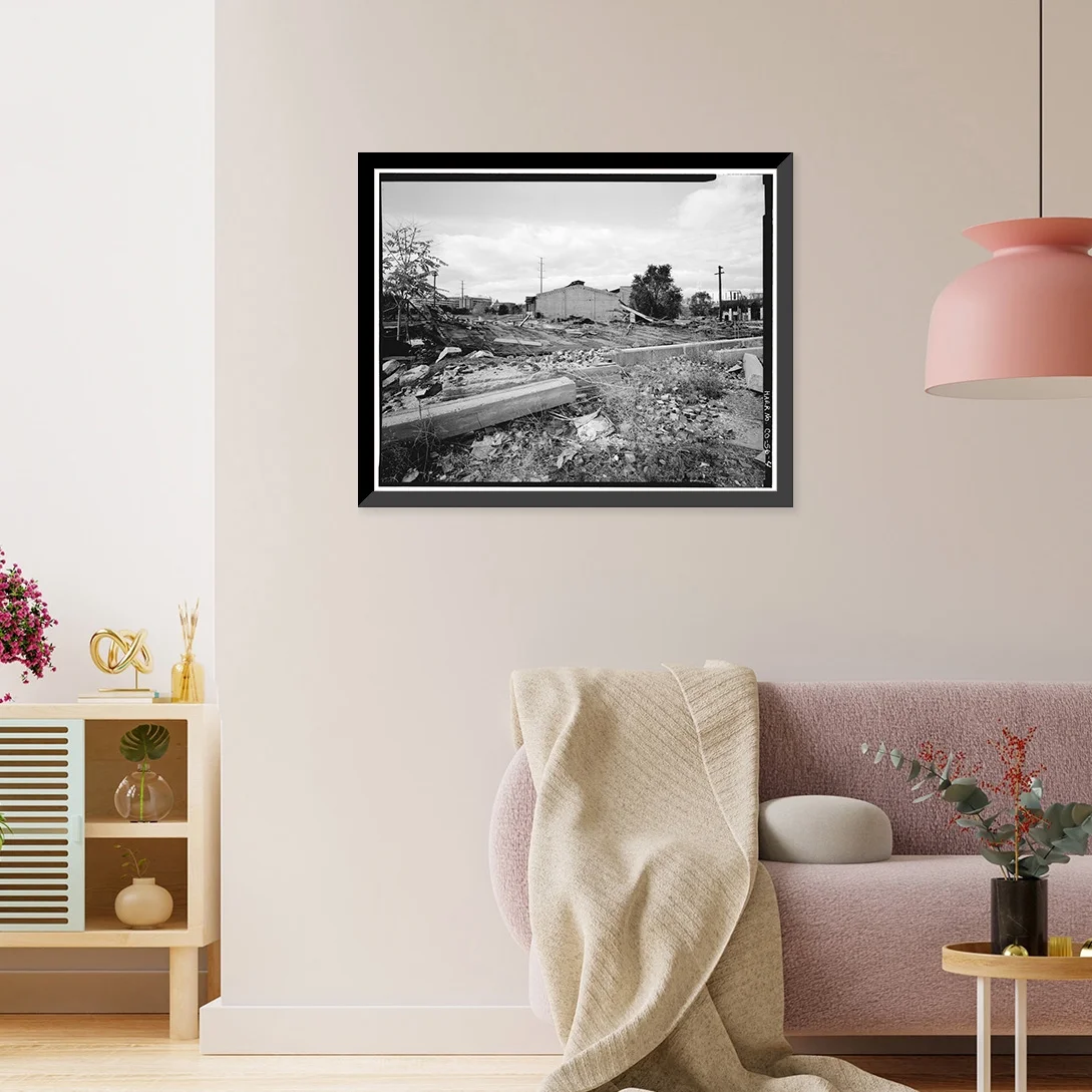 Historic Framed Print, Colorado & Southern Railway Denver Roundhouse Complex, Seventh Street, East of South Platte River, Denver, Denver County, CO - 4, 17-7/8" x 21-7/8"