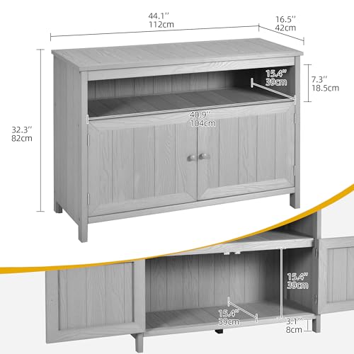 DWVO Poly Lumber Outdoor Sideboard, Patio Bar Table with Storage and Shelves, Weather Resistant Storage Cabinet for Outdoor, Pool and Garden - Espresso