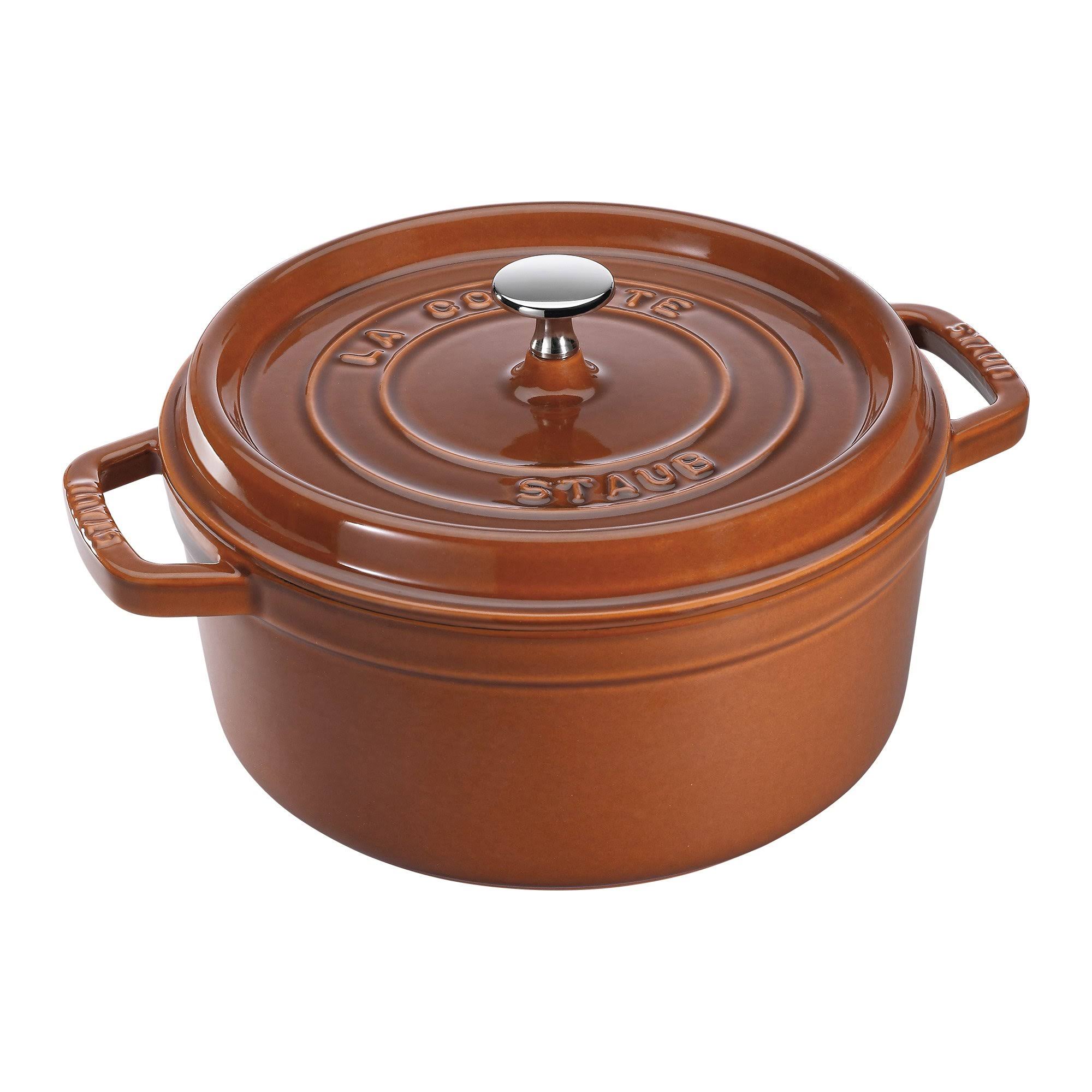 Staub Cast Iron 7 Quart Round Cocotte White