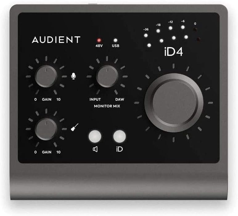 Audient iD4 MKII USB-C Audio Interface Bundle with Polsen Studio Monitor Headphones & XLR Cable