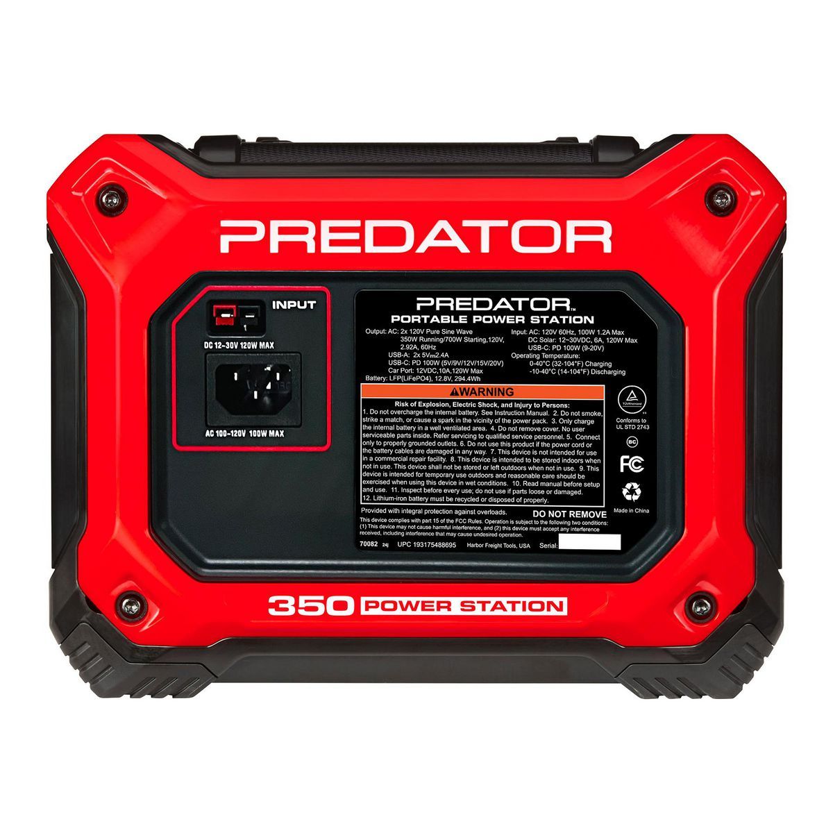 PREDATOR 350 Watt Power Station, 294 Wh Capacity
