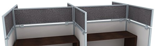 Acoustical Cubicle Privacy Screen Extender Desk Panel & Office Divider, Add Separation & Block Noise, 24" X 36", Graphite