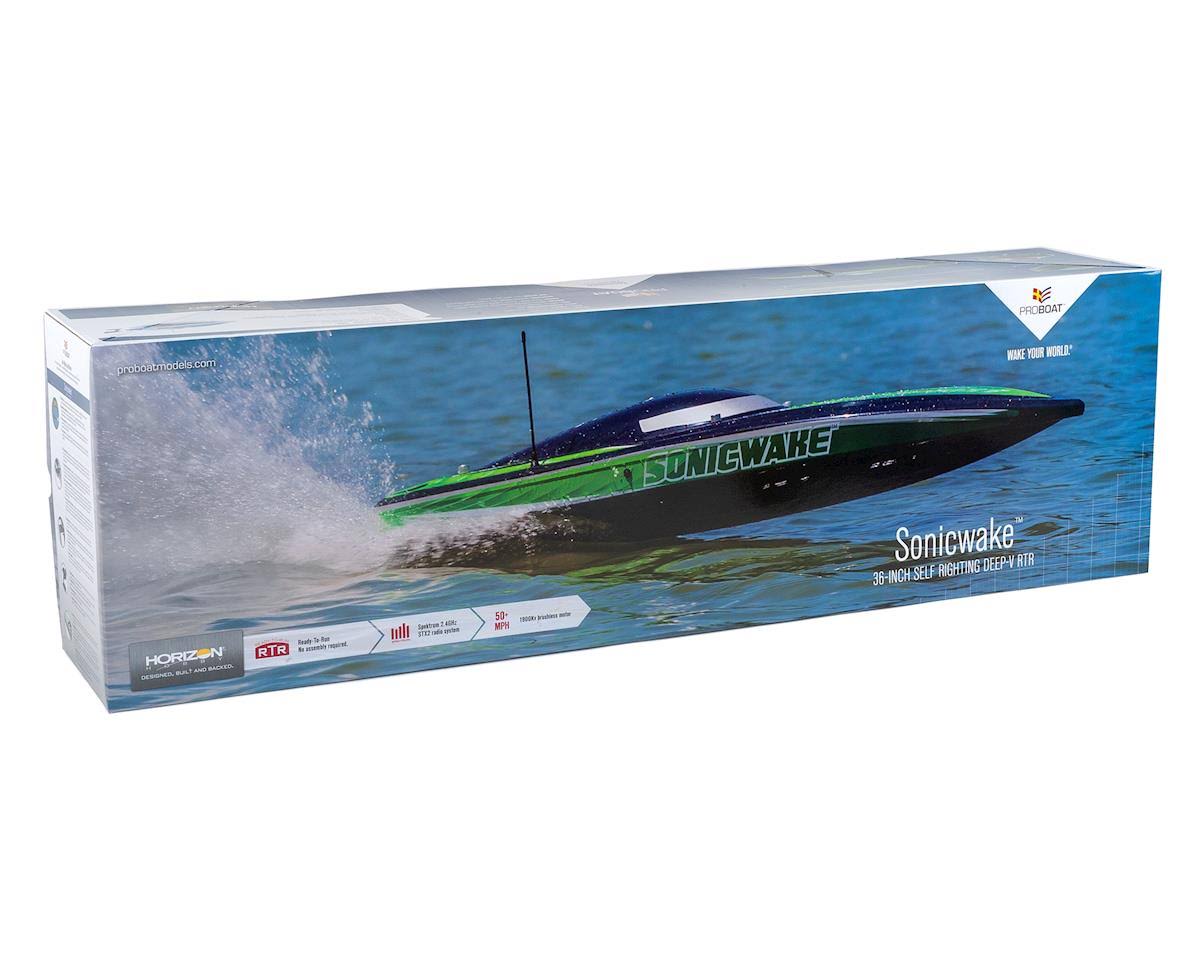 Pro Boat Sonicwake 36x22 Self-Righting Brushless Deep-V RTR, White