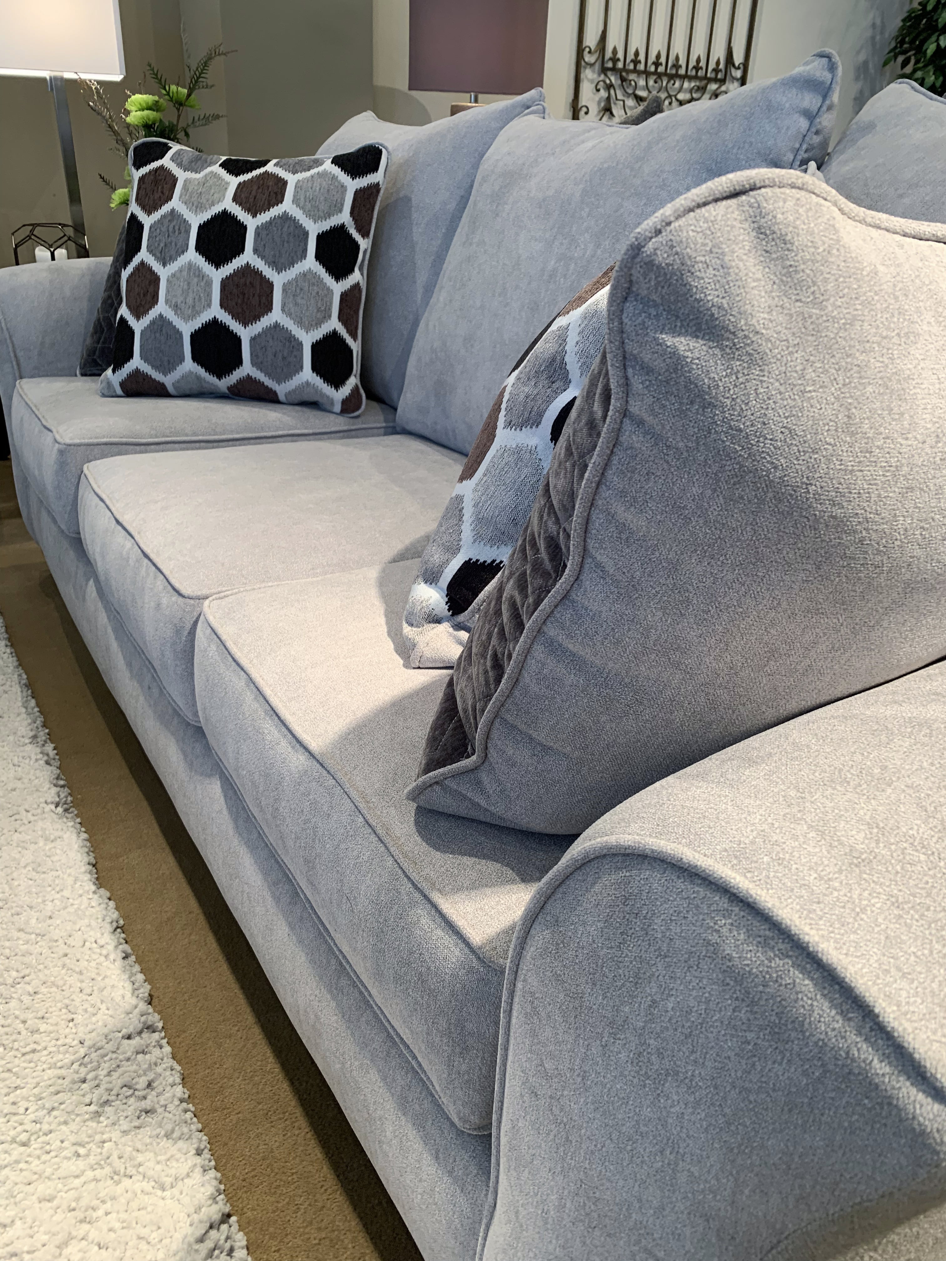 Roundhill Furniture Camero Fabric 4-Piece Living Room Set, Sliver