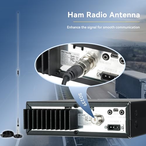 Retevis Ailunce HS4 10 Meter Radio, High Power SSB Ham Radio Base Station, CW/SSB/AM/FM/PA Mode, Noise Reduction, Dual Watch, SWR Protection, Amateur Mobile Radio Transceiver for Emergency Response