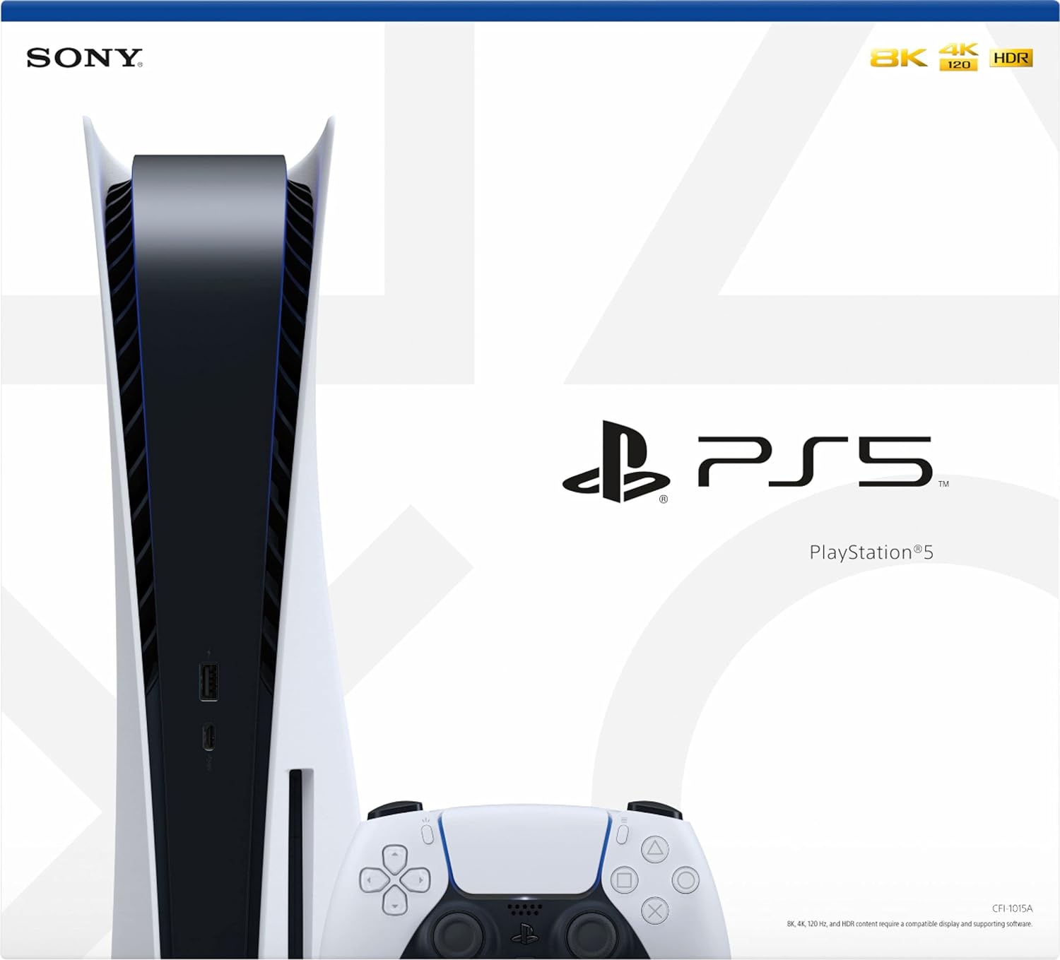 Plays-tation 5 Disc Version PS-5_ Console - 4K-TV Gaming, 16GB GDDR6 RAM, 8K Output, WiFi 6. Ultra-High Speed 825GB SSD - M.K.D. (Renewed)