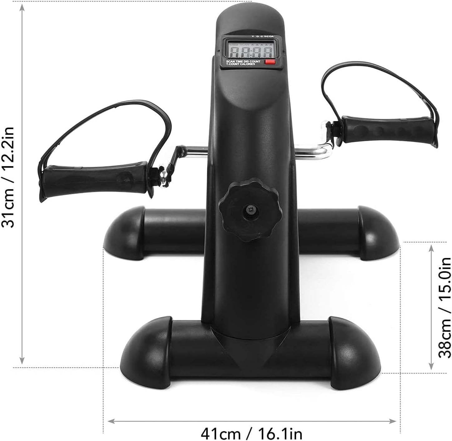 Indoor Mini Under Desk Bike, Portable Exercise Bike, Pedal Stepper Exercise Machine, Adjustable Resistance with LCD Display