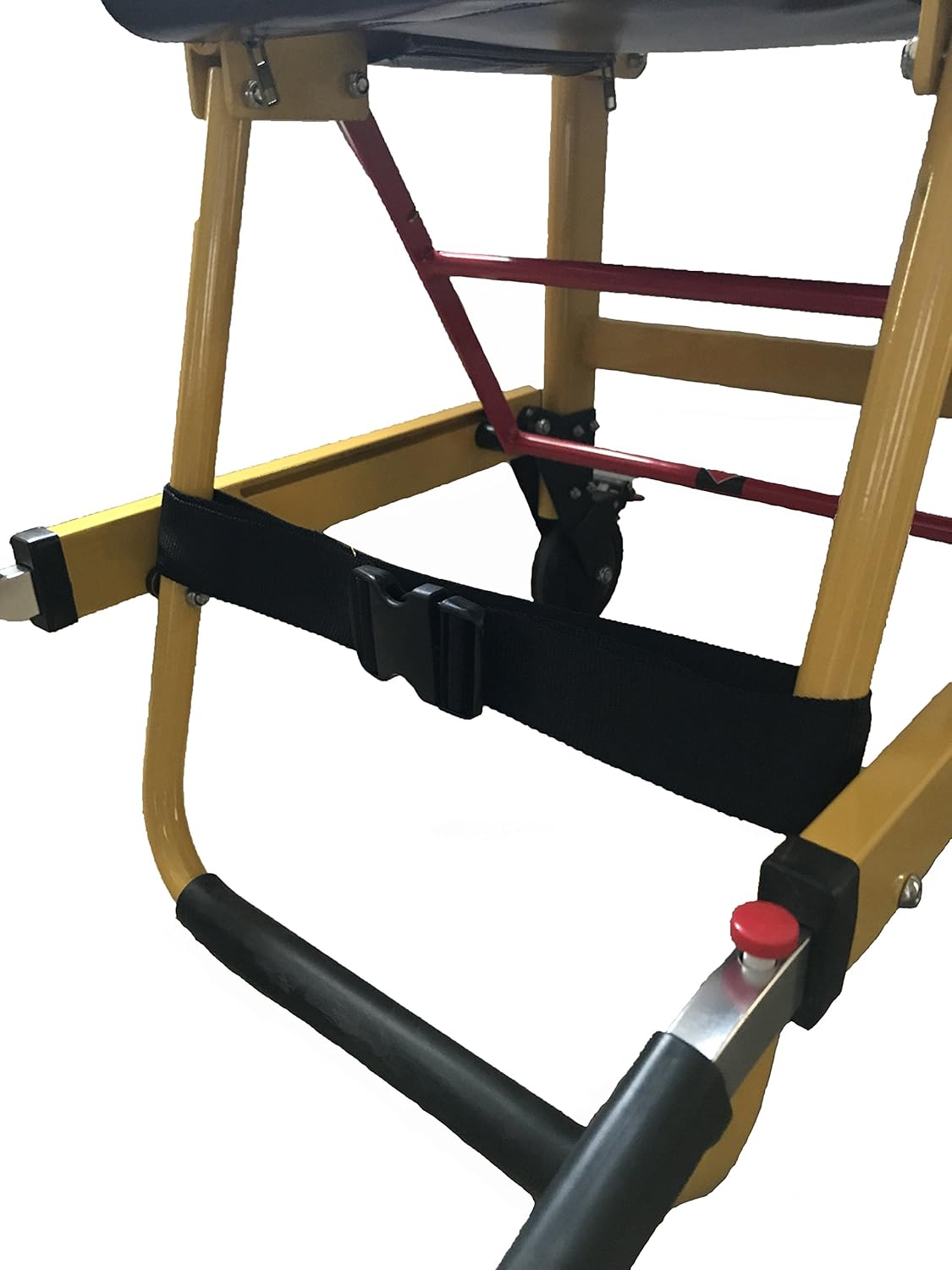 LINE2design EMS Stair Chair 70015-Y Medical Emergency Patient Transfer - 2-Wheel Deluxe Evacuation Chair - Ambulance Transport Folding Stair Chair Lift - Load Capacity: 400 lb. Yellow
