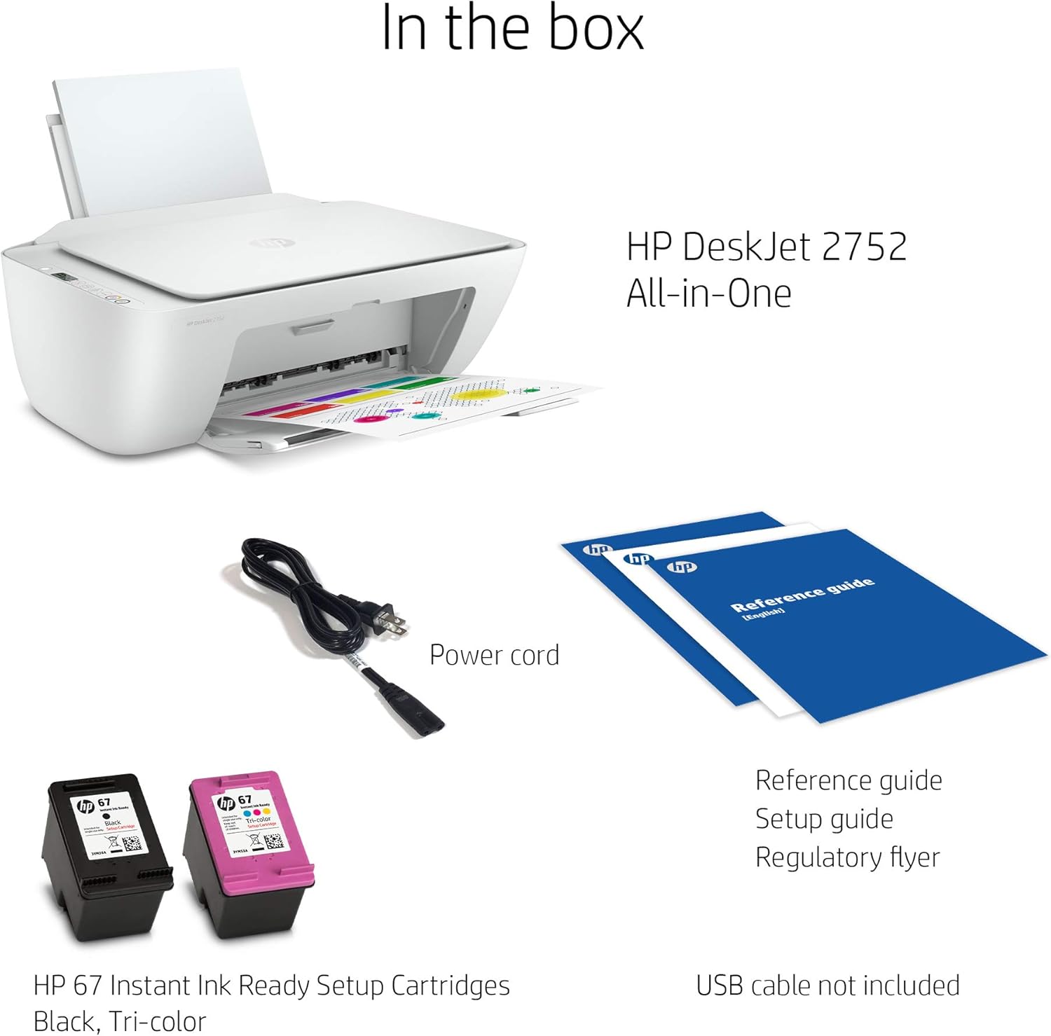 HP DeskJet Series Wireless All-in-One Color Inkjet Printer - Print, Scan, Copy for Home Business Office - Icon LCD Display, Instant Ink Ready, Up to 1200 x 1200 dpi, Bluetooth 4.1, WiFi, USB