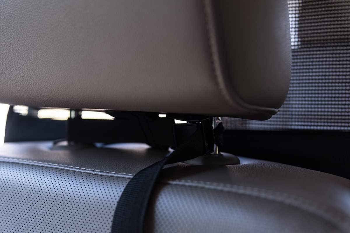MULTI-USE VINYL PLASTIC OR MESH CAR DIVIDER, USE AS A SNEEZE GUARD PET BARRIER FOR DRIVER PROTECTION, PERFECT PROTECTION PARTITION DIVIDER DIVIDES FRONT SEAT and BACK SEAT, Black, Clear, Small Pack of 2