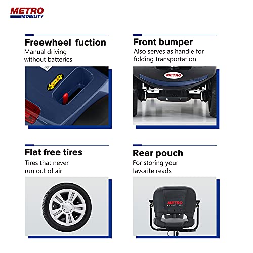 Outdoor Travel Folding Mobility Scooter for Seniors w/Windshield, Electric Medical Scooter for Adults with USB Charging Port, Powered Mobility Scooter MAX Load 300LBS