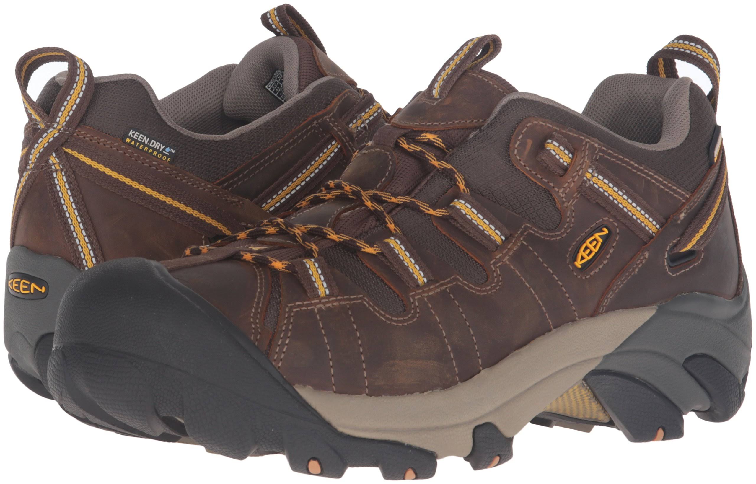 Keen Men&s Targhee II Waterproof - Wide Cascade Brown/Golden Yellow / 10.5