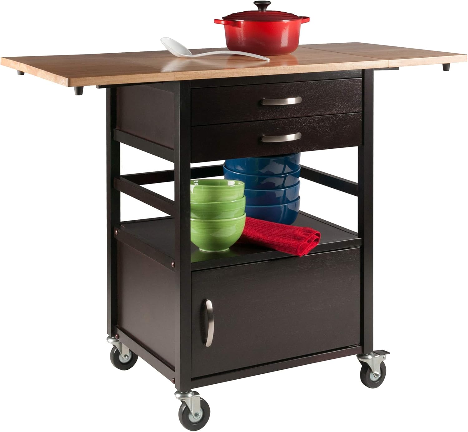 Winsome Bellini Kitchen Cart, Black