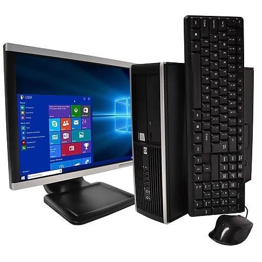 HP 6300 Professional Desktop Computer 8GB Ram 120GB SSD Windows 10 Pro Includes Mouse and Keyboard, Black