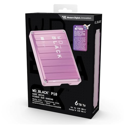 WD_BLACK 5TB P10 Game Drive, Portable External Hard Drive, Works with Playstation, Xbox, & PC - WDBA3A0050BBK-WESN