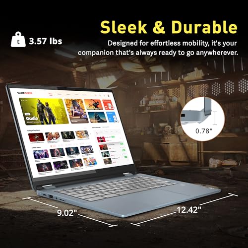 Lenovo 2022 Flex 3 Touchscreen Chromebook, 2-in-1 11.6" HD for Business and Student Laptop, MT8183 CPU, 4GB LPDDR3, 64GB eMMC, Webcam, Blue, Chrome OS, 32GB USB Card