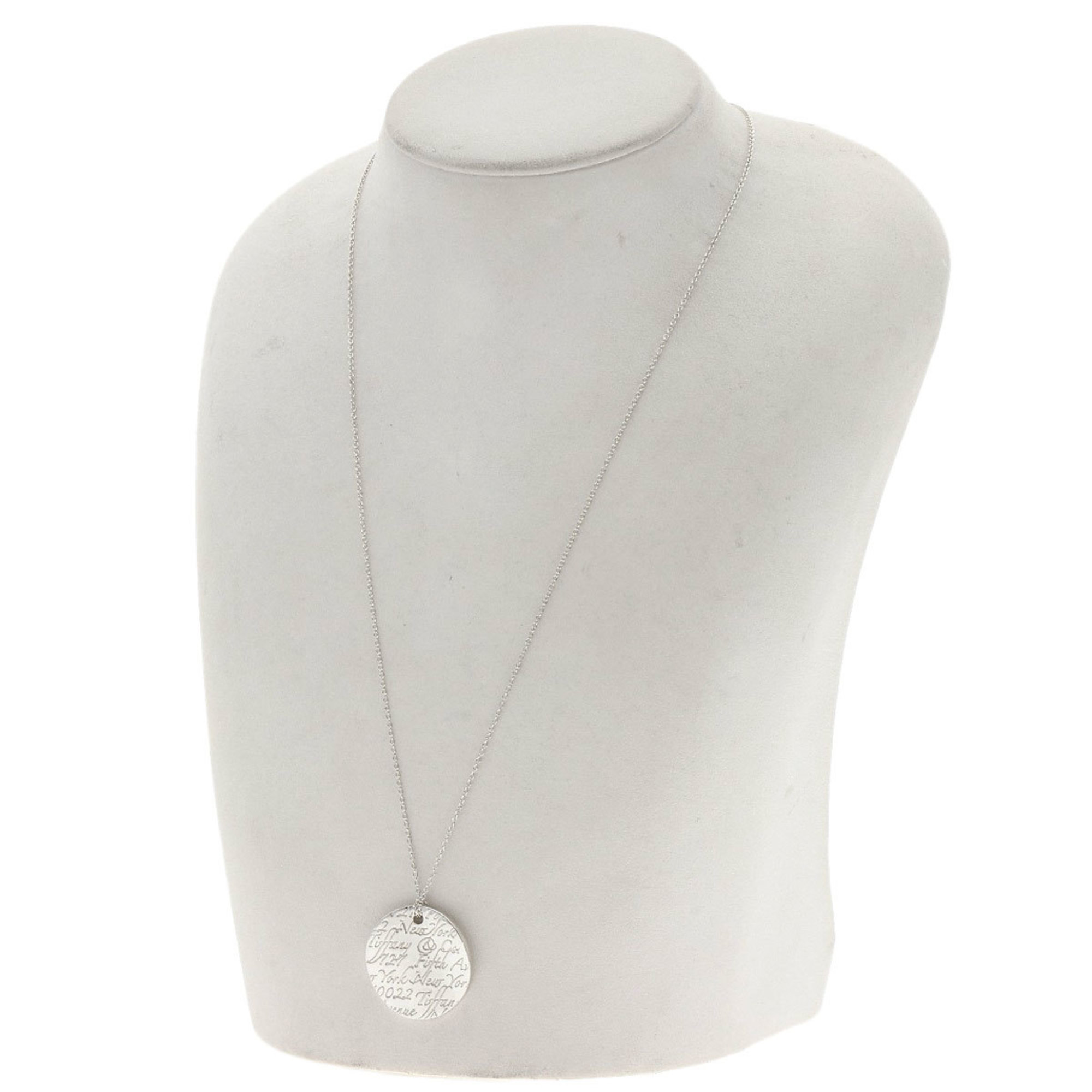 Pre-Owned Tiffany Notes Round Ginza 2008 Necklace Silver Ladies TIFFANY&Co. (Good)