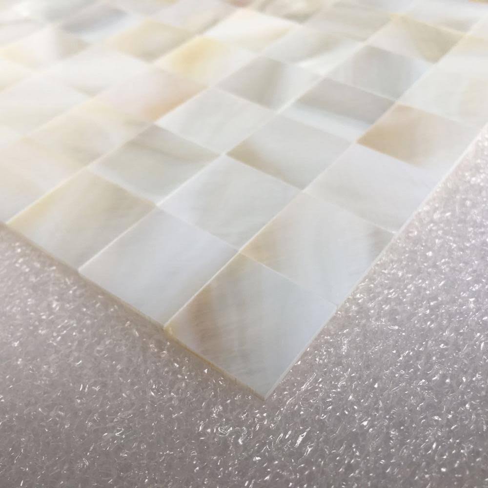 12 in. x 12 in. Mother of Pearl Shell Mosaic Tile Backsplash in White