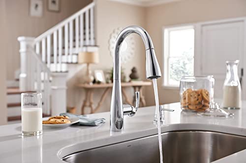 Moen 87014SRS Essie Pull-Down Sprayer Kitchen Faucet in Spot Resist Stainless with Soap Dispenser