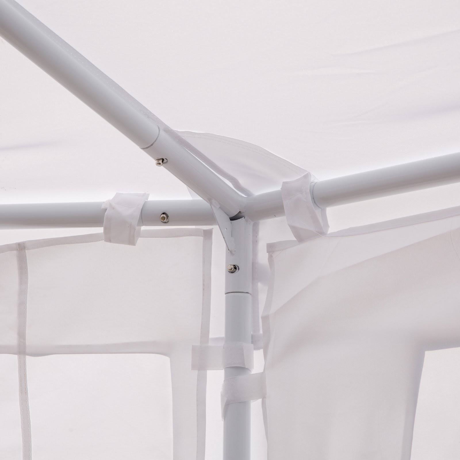 Outsunny 22 x 16 Large Octagon 8-Wall Party Canopy Gazebo Tent - White