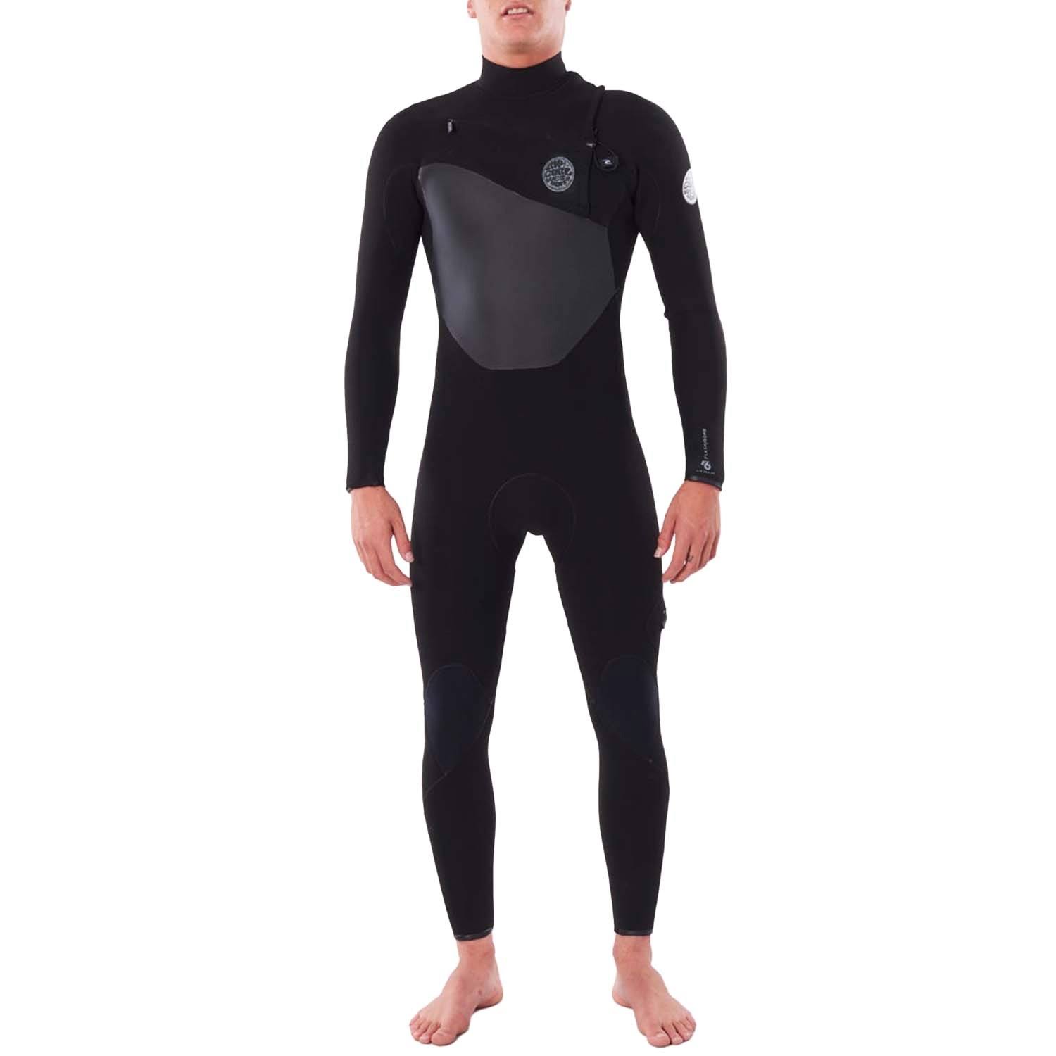Rip Curl Flashbomb 4/3 Chest Zip Wetsuit - Black LT