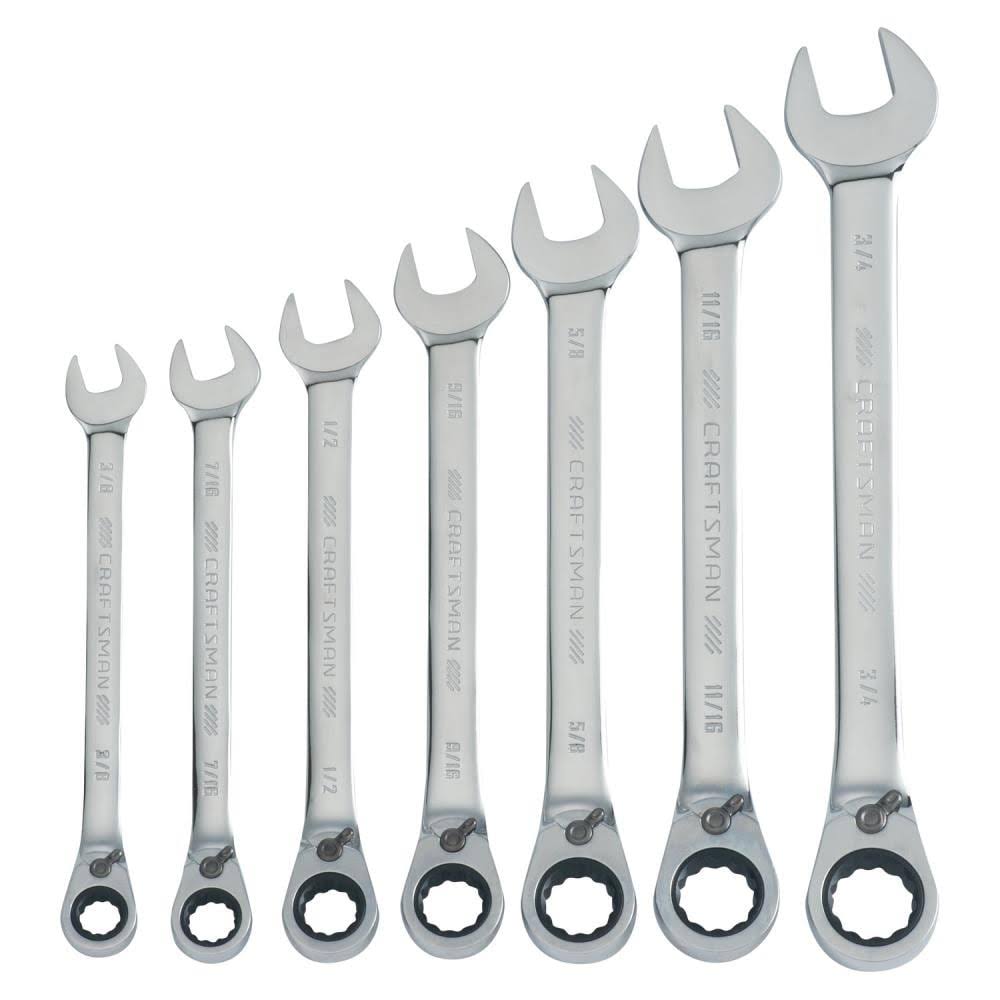 Craftsman SAE Reversible Ratcheting Wrench Set - 7 PC