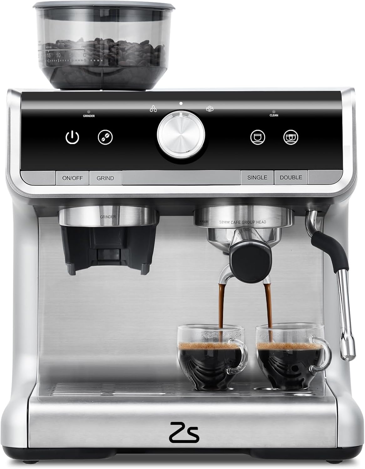 Espresso Maker 20 Bar Pressure，Barista Kit, for Latte, Cappuccino, and Macchiato，2.8L Water Tank,Stainless Steel Espresso Maker