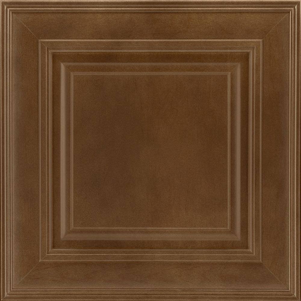 American Woodmark Savannah 14 9/16 x 14 1/2 in. Cabinet Door Sample in Truffle 95416