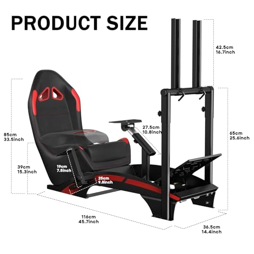 RACGTING Racing Simulator Cockpit with TV Monitor Stand for G920 G29 G923, Racing Simulator for Thrustmaster T248X T248 T300 T150 458 TX Xbox PS5 PS4 PC