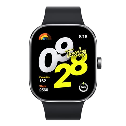 Xiaomi Redmi Watch 4 Smartwatch with 1.97" AMOLED Display with 390 x 450 Pixels and 60Hz, up to 20 Days Battery Life, HyperOS, Heart Rate and Blood Oxygen Measurements