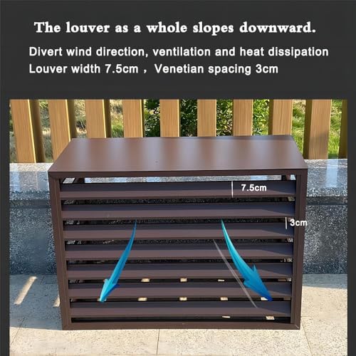 Aluminum Air Conditioner and Heat Pump Cover , Outdoor Cover for Mini Split Ac Unit , Radiator Cover Shelf，Fence to Hide Air Conditioner , Outer Materia , Suitable for Indoor and Outdoor