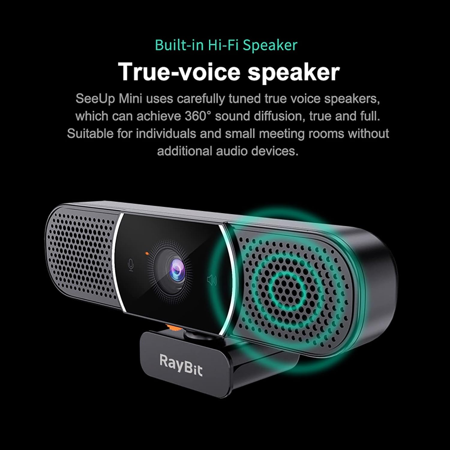 Webcam with Microphone and Speaker, RayBit 1080p HD Video Conference Camera, Streaming Webcam with Privacy Cover, Wide Angle USB Computer Web Camera for Desktop PC Mac Laptop Zoom Skype Teams
