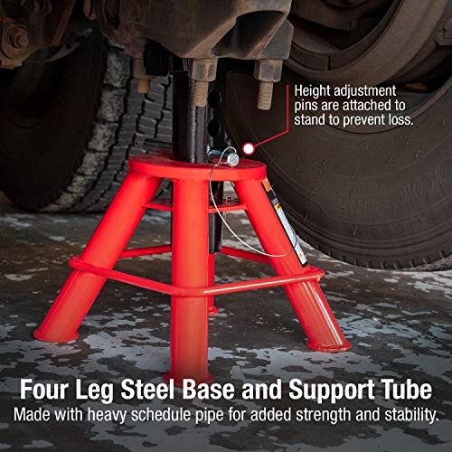 Sunex 1410 10-Ton, High Height, Pin Type, Jack Stands, Pair