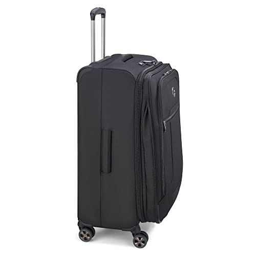 DELSEY Paris Helium DLX Softside Expandable Luggage with Spinner Wheels, Black, Carry on 20 Inch